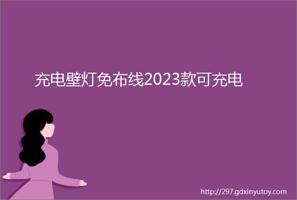 充电壁灯免布线2023款可充电